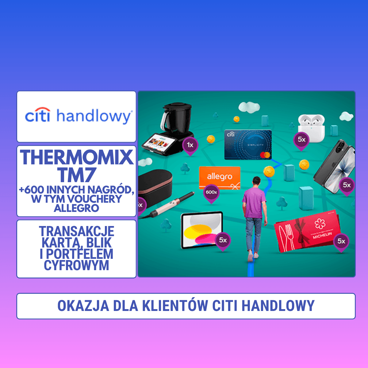 Podążaj szlakiem nagród z Kartą Kredytową Citibank – Wygraj Thermomix TM7 z kartą kredytową