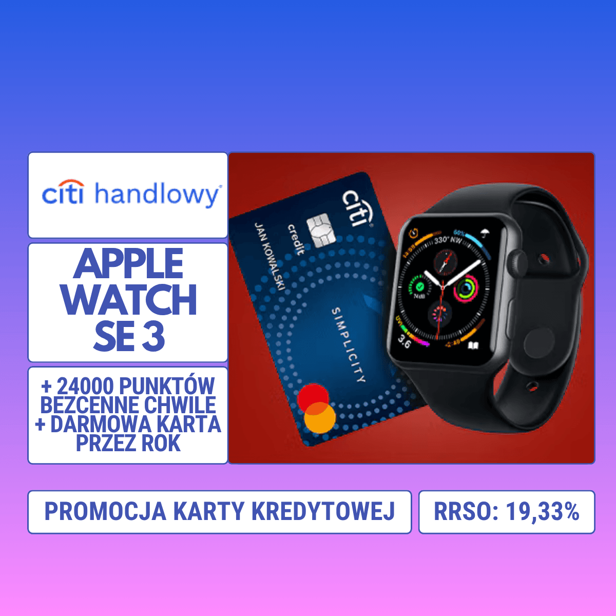 Dotrzymaj kroku jesieni z Kartą Kredytową Citibank - Apple Watch SE 3 + punkty Bezcenne Chwile