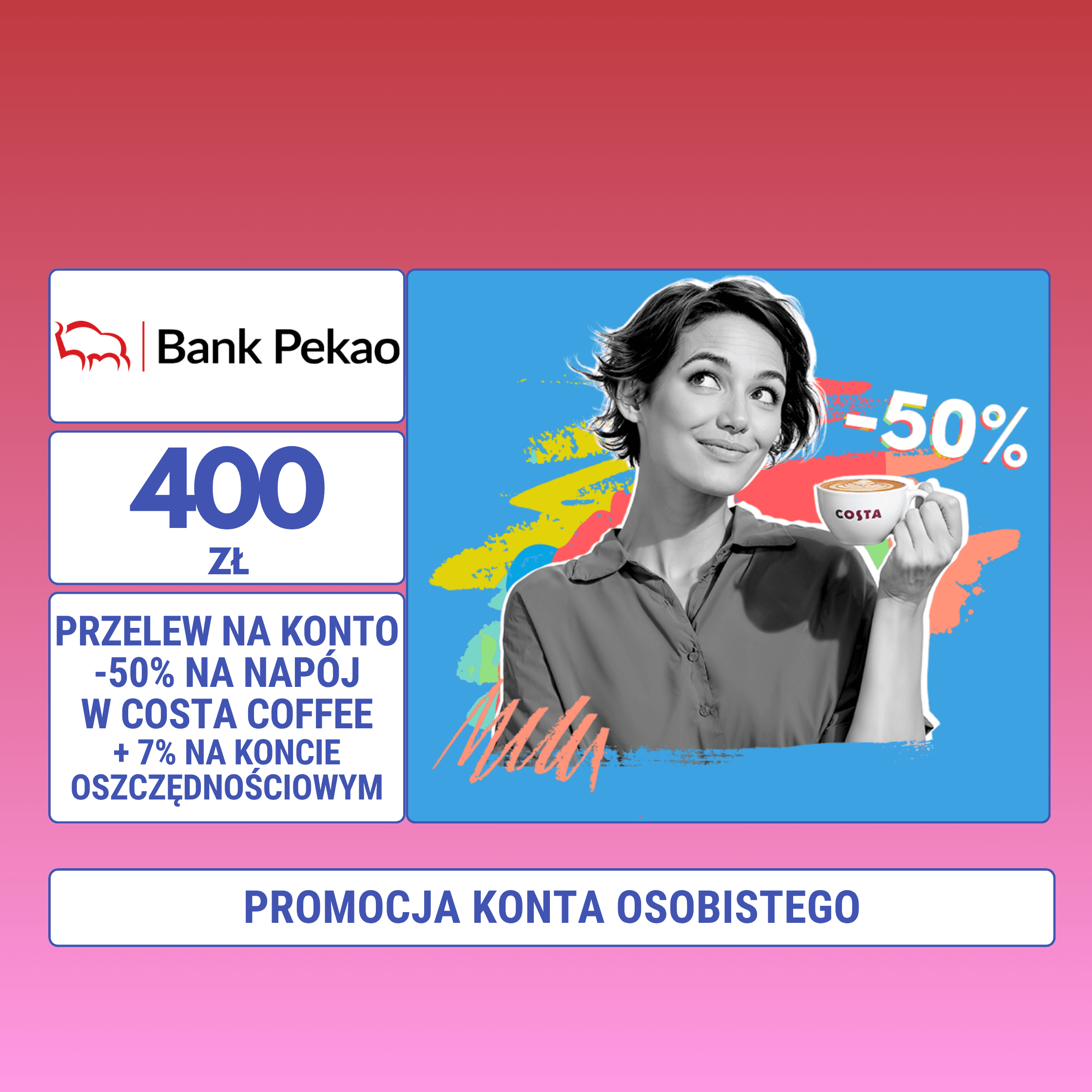 Promocja Otwórz Konto Przekorzystne online i odbierz nagrodę – nawet 400 zł premii i 50% zniżki na kawę Promocja Otwórz Konto Przekorzystne online i odbierz nagrodę – nawet 400 zł premii i 50% zniżki na kawę