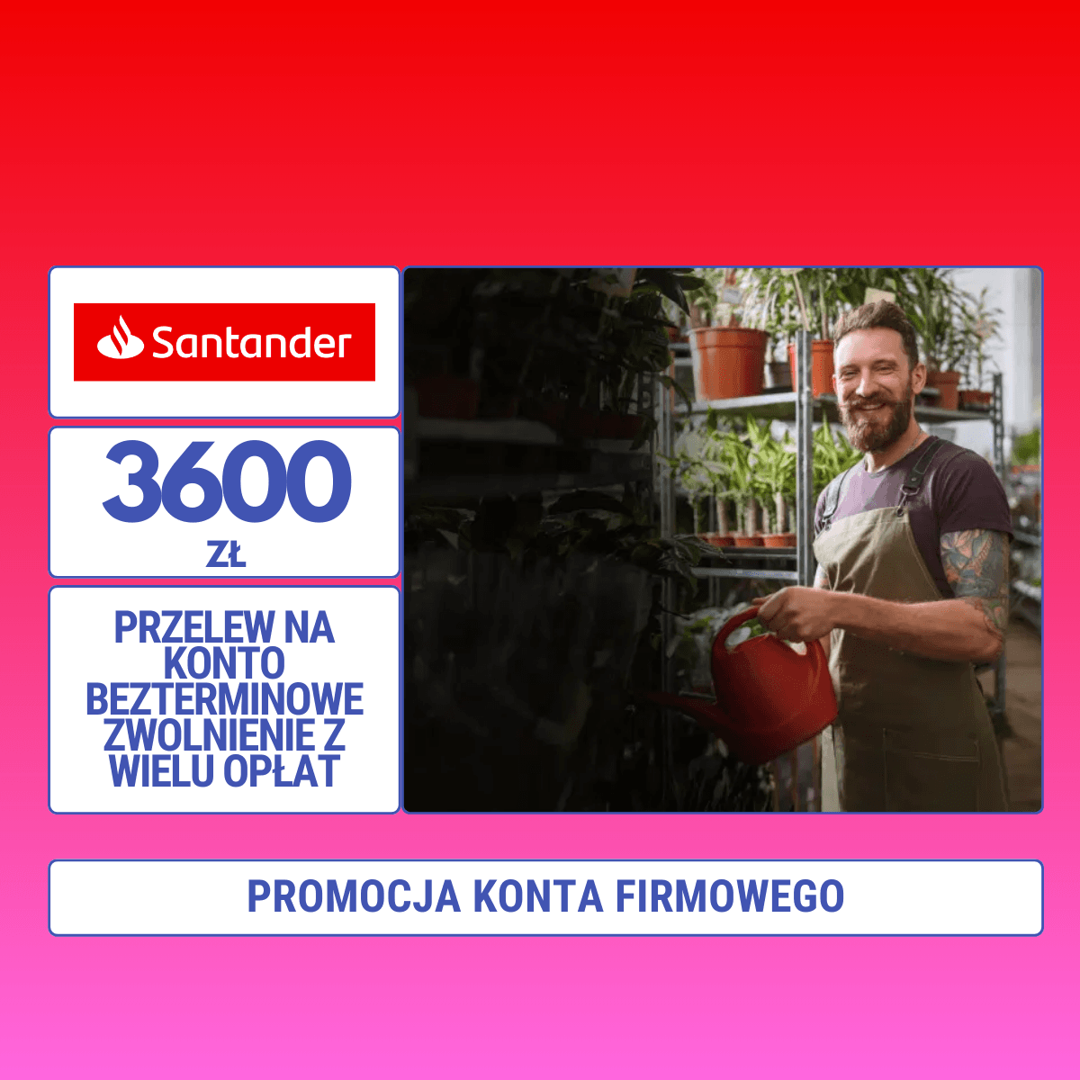 Promocja Nagradzamy za aktywność 3600 zł z Kontem Firmowym Online Santander Bank Polska Promocja Nagradzamy za aktywność 3600 zł z Kontem Firmowym Online Santander Bank Polska