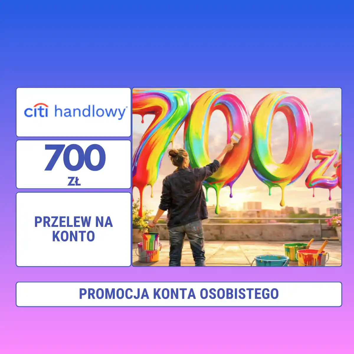 Promocja Zyskaj do 700 PLN w ofercie CitiKonta