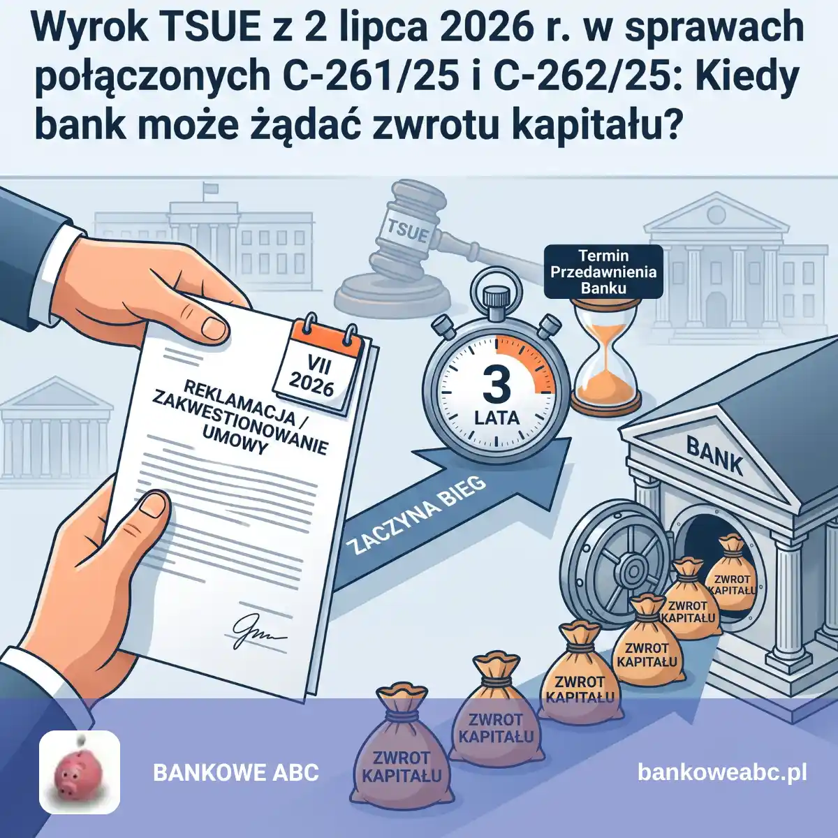 Wyrok TSUE z 2 lipca 2026 r. w sprawach połączonych C‑261/25 i C-262/25: Kiedy bank może żądać zwrotu kapitału?